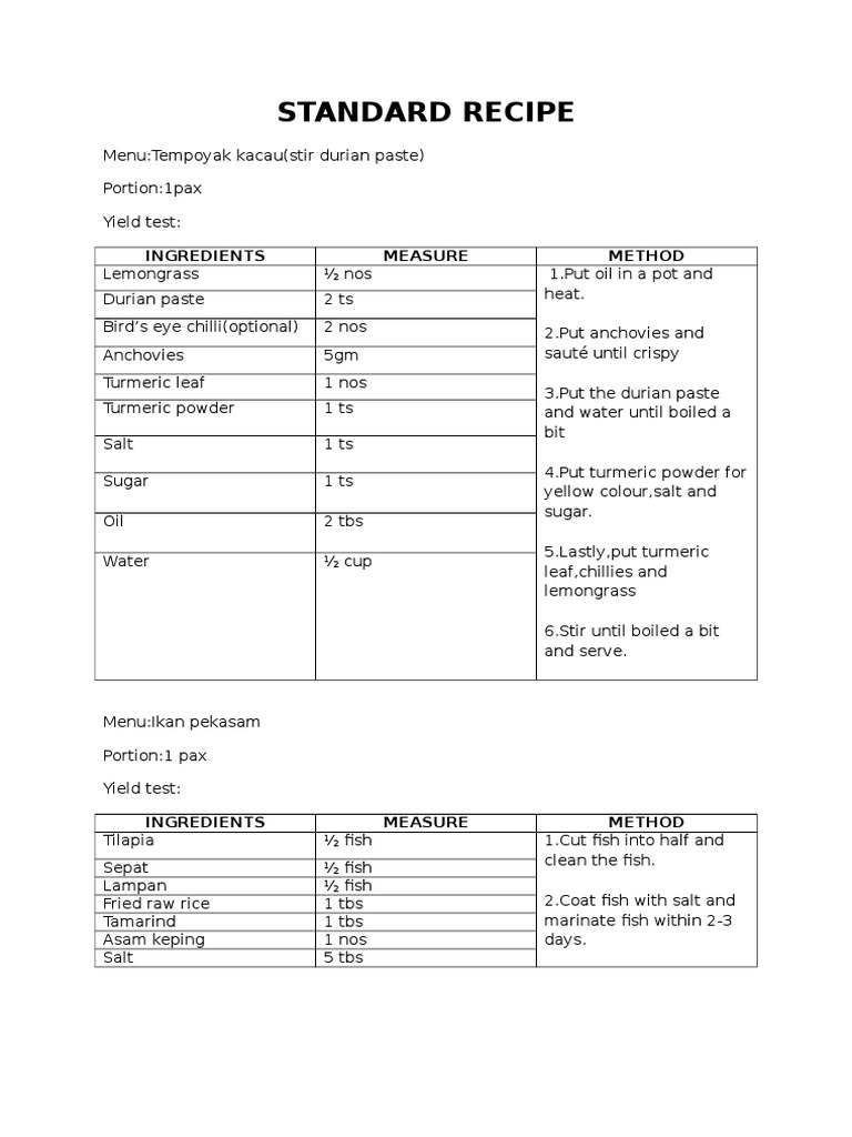 Malaysian Traditional Recipes Guide | PDF | Food Ingredients | Asian ...