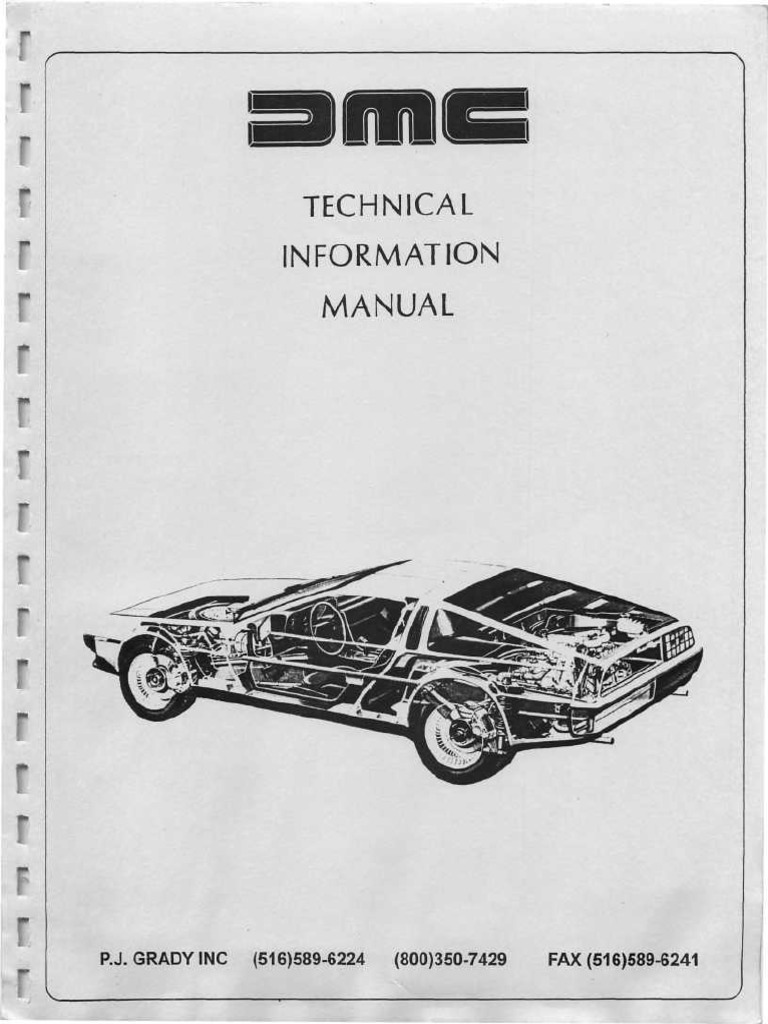 Delorean DMC 12 Manual Tecnico | PDF | Distributor | Ignition System
