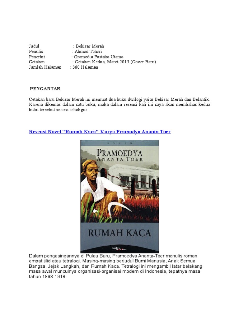 Amat Tohari Rumah Kaca Docx