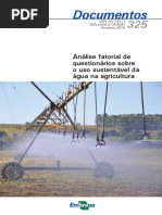 Analise Fatorial de Questionarios Sobre o Uso Sustentavel Da Agua Na Agricultura