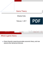 Game Theory: Bhaskar Dutta