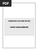 XI 07B Ionic Equilibrium