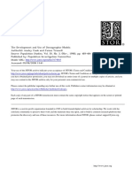 Coale and Trusell - The Development and Use of Demographic Models