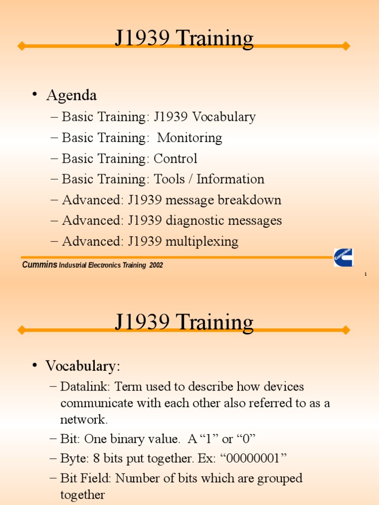 J1939 Training Overview and Resources | PDF | Osi Model | Computer Network