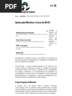 Quem Pode Ministrar o Curso de NR-33