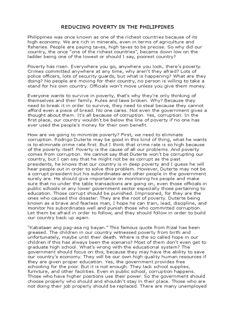 Poverty in The Philippines | PDF | Human Capital Flight | Poverty