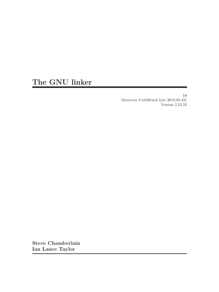 The Gnu Linker | PDF | Library (Computing) | Command Line Interface