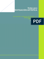 AA - VV. - Notas para Una Investigacion Artistica PDF