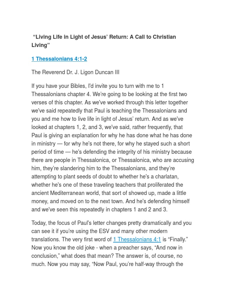 A Call To Christian Living | PDF | Paul The Apostle | Disciple ...