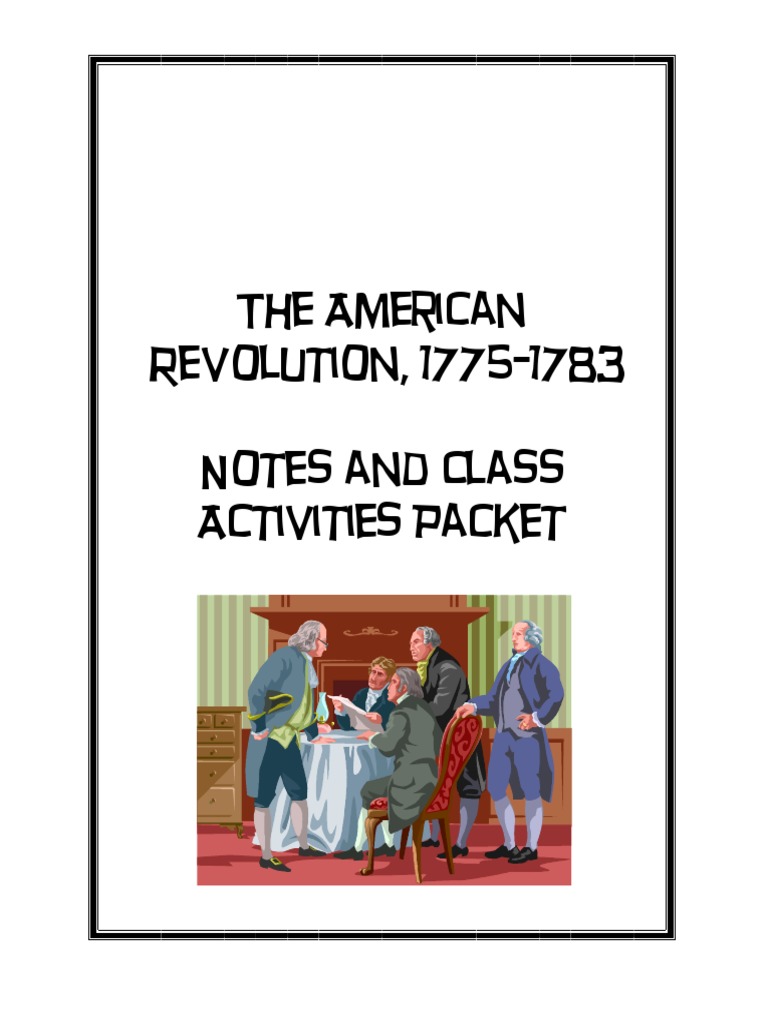 American Revolution Chapter 6 Notes | PDF | United States Declaration ...