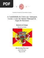 A Contabilidade de Custos Nas Autarquias Locais