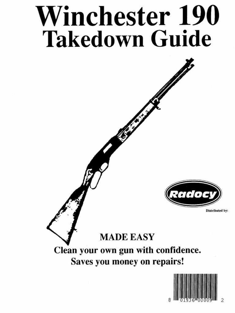 Notice D'instructions Winchester Model 290 Automatic Rifle - Vintage - État D'usage
