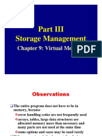 Storage Management: Chapter 9: Virtual Memory