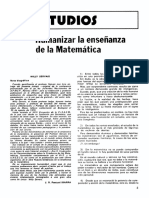 Humanizar La Enseñanza de La Matematica