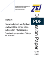Elm Ralf (2001) Notwendigkeit, Aufgaben Und Ansaetze Einer Interkulturellen Philosophie. Grundbedingungen Eines Dialogs Der Kulturen