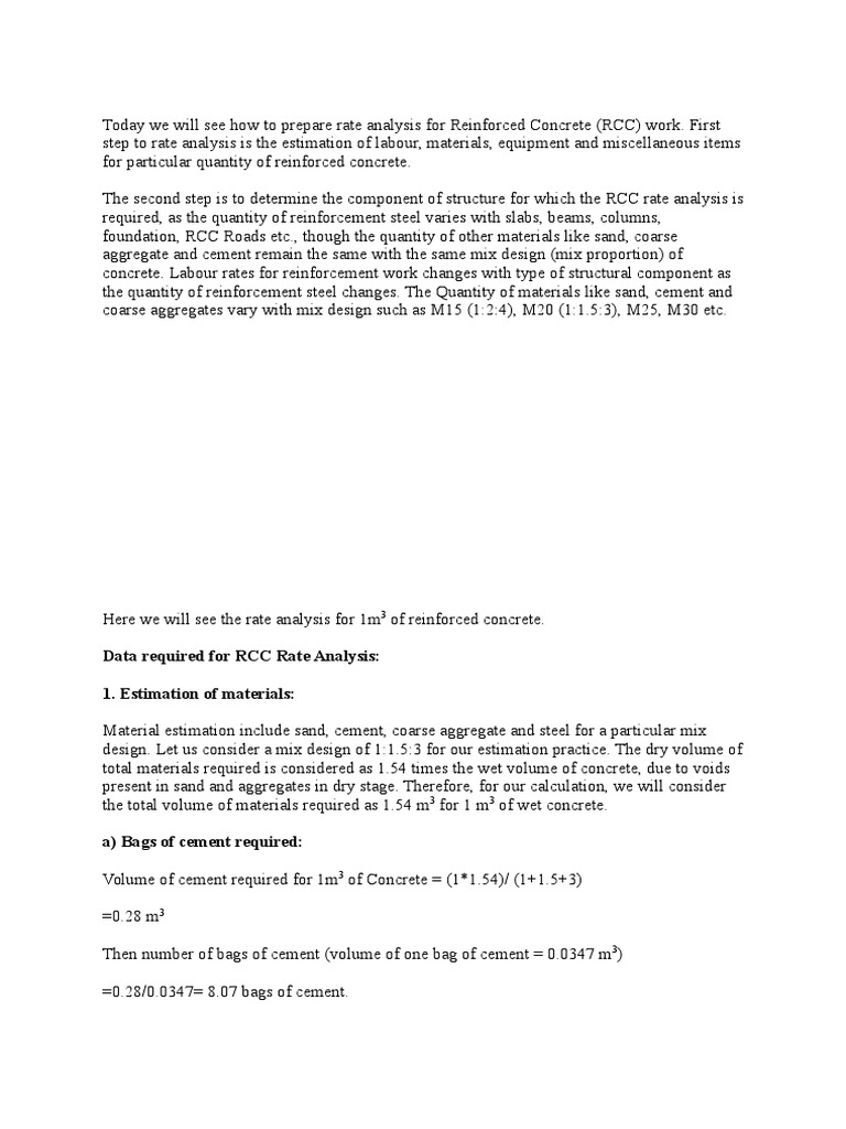 How Do You Calculate Rate Analysis Of Rcc? – MRVQ