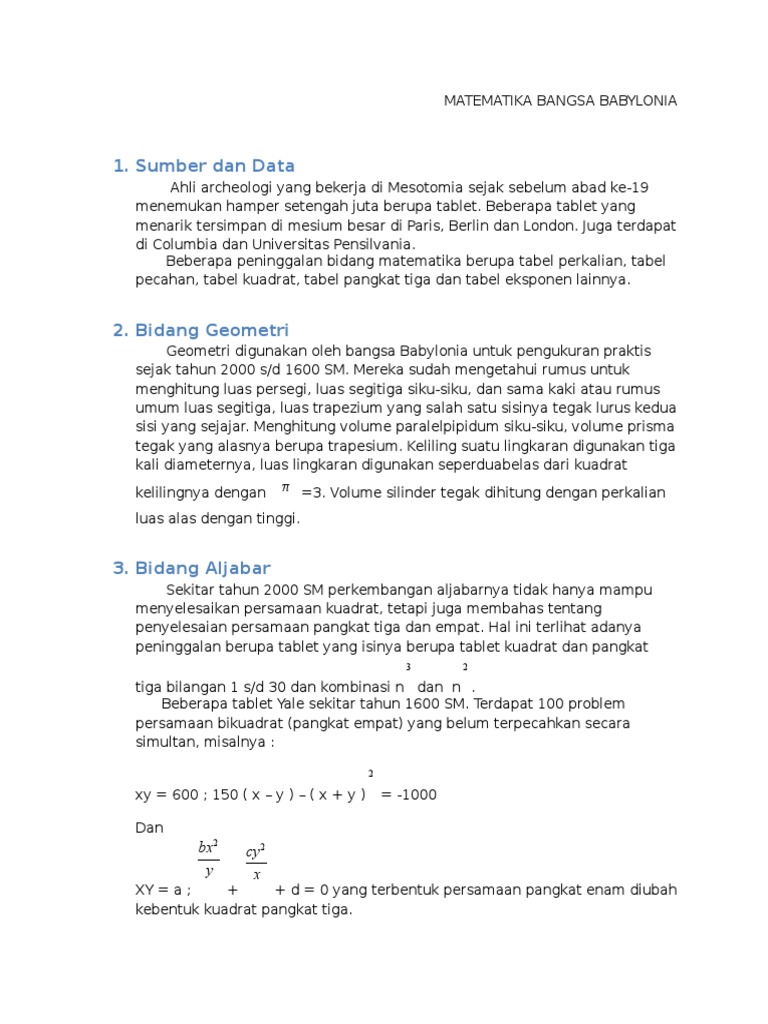 87451574 Matematika Bangsa Babyloniadocx