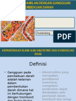 Kehamilan Dengan Gangguan Pembekuan Darah