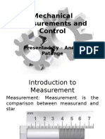 Mechanical Measurements and Control: Presented by - Anand Patange