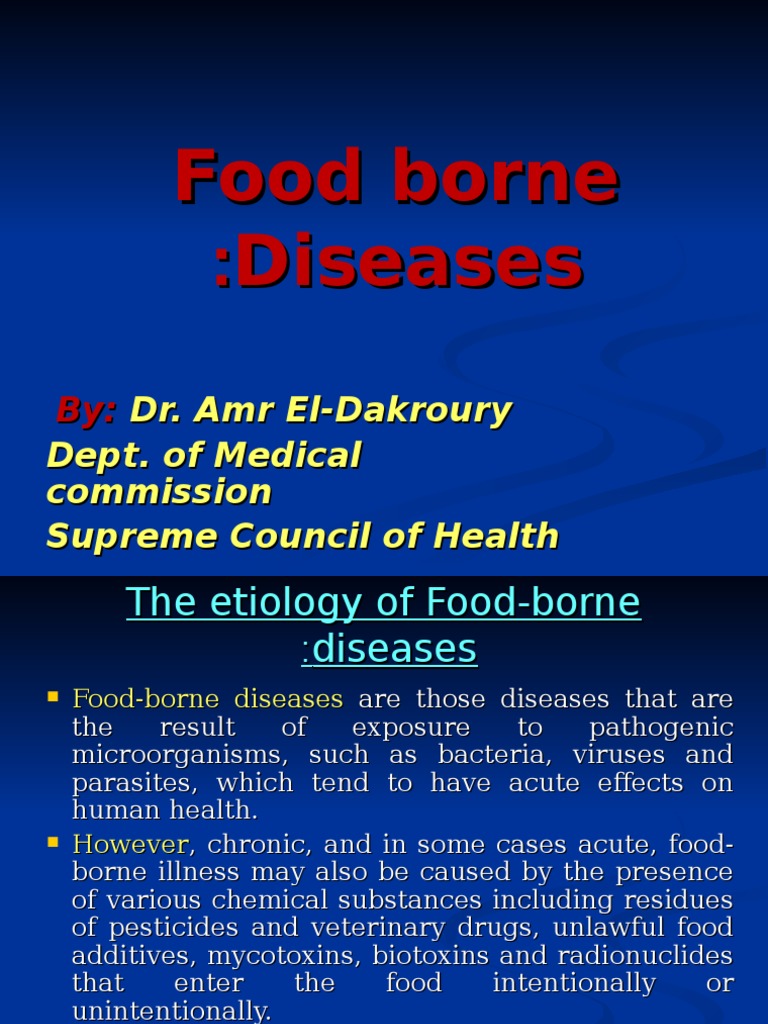 Definition of Foodborne Diseases | PDF | Foodborne Illness | Pathogen