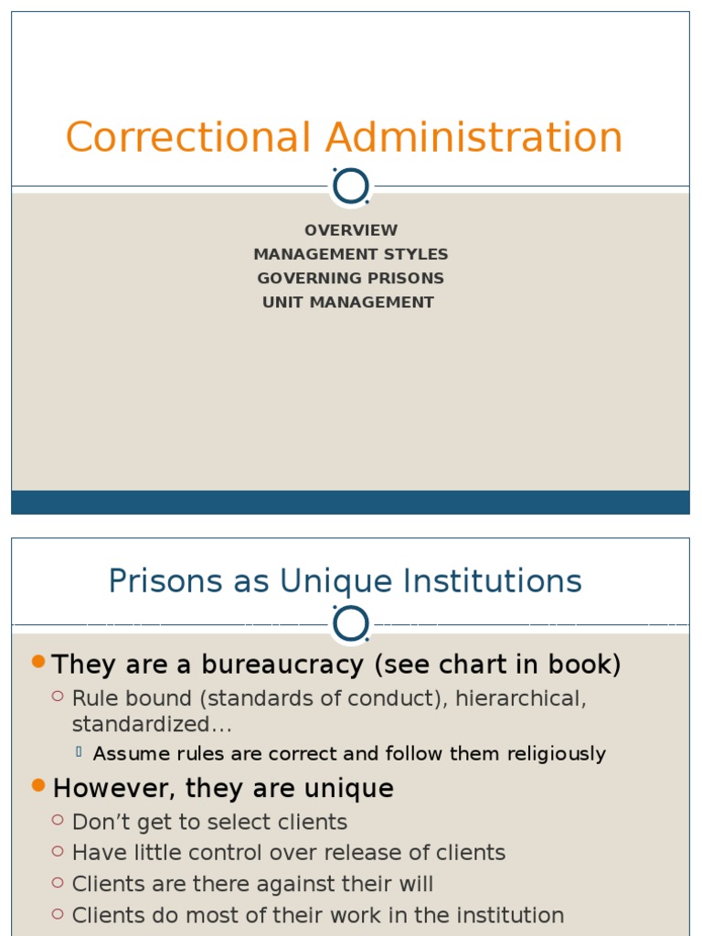 Correctional Administration PDF Prisoner Prison