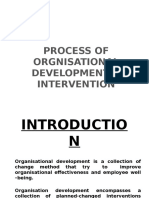 Process of Orgnisational Development & Intervention