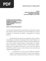 Carta de Exposición de Motivos