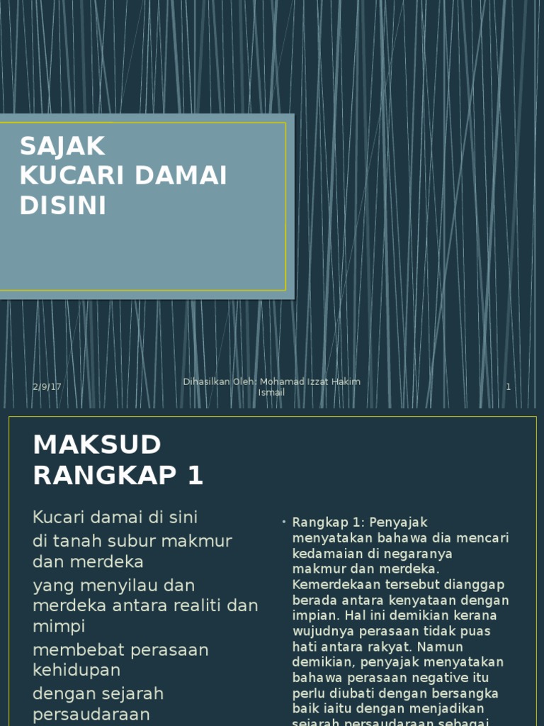 9. Sajak - Kucari Damai Disini