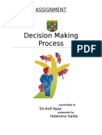 Assignment - Decision Making Process
