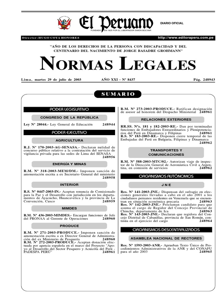 Ley 28044 Ley General de Educacion PDF | PDF | Jardín de infancia ...