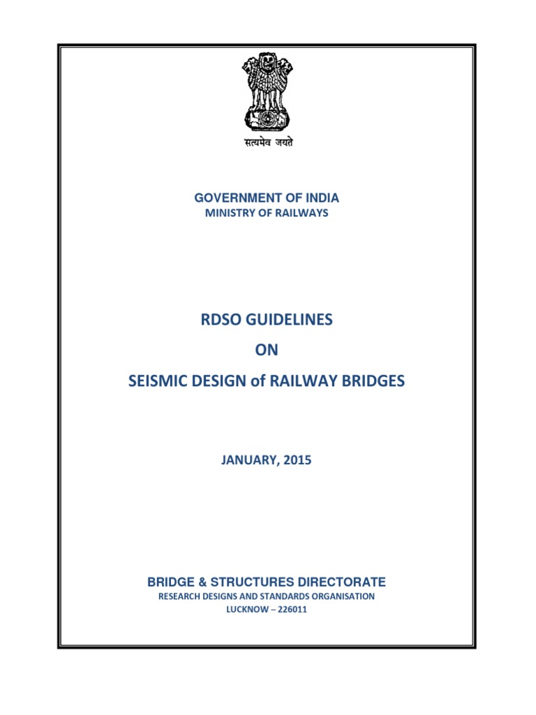 RDSO Seismic Design Guidelines for Bridges | PDF | Earthquakes | Normal ...