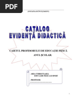 Catalog Evidenta Didactica Educatie Fizica Si Sport