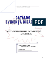 Catalog Evidenta Didactica Educatie Fizica Si Sport