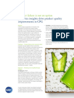 Product Failure Is Not An Option: Analytics Insights Drive Product Quality Improvements in CPG