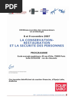 CONSERVATION-RESTAURATION ET SECURITE DES PERSONNES - 2007 + 2010 + JOCONDE