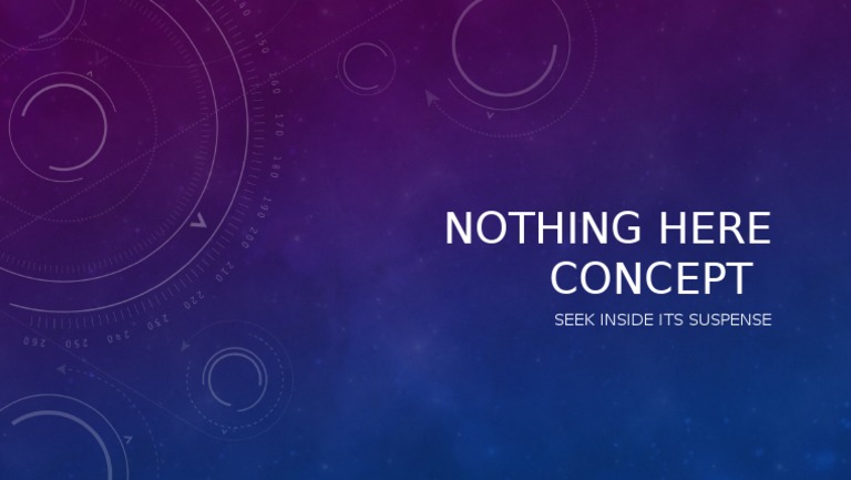 Nothing Here Concept | PDF