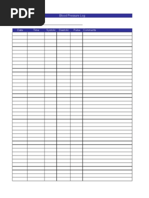 Blood Pressure Log 0157779