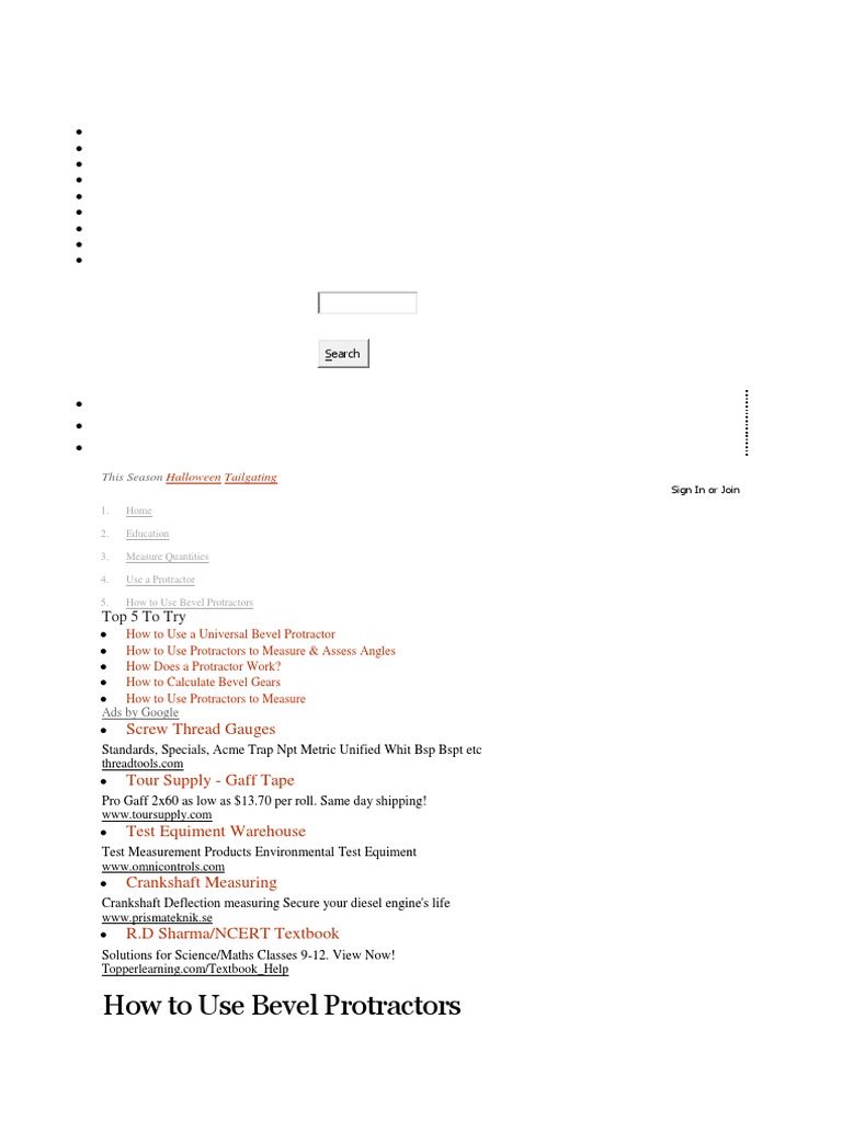 Bevel Protractor PDF Gear Teaching Mathematics