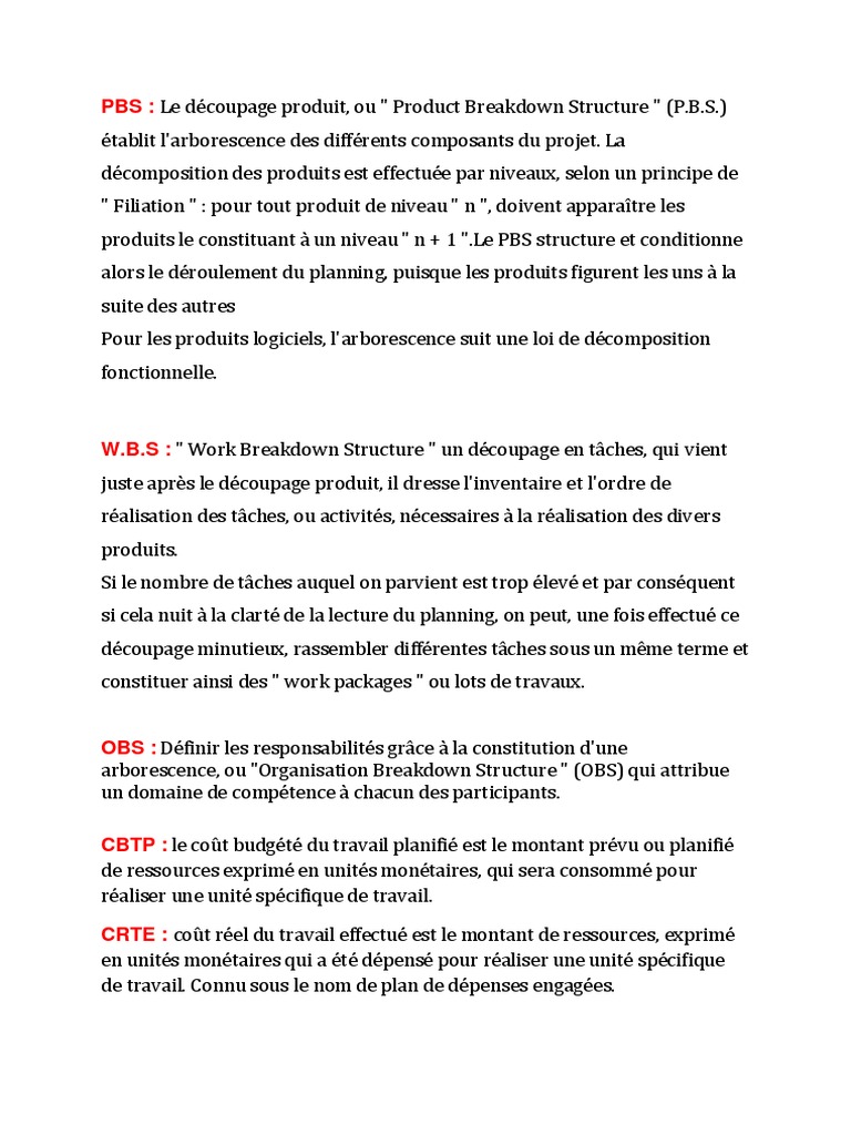 Résumé Gestion de Projet  Gestion de projet  Planification