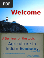 Agricultureinindianeconomy 130911050909 Phpapp02