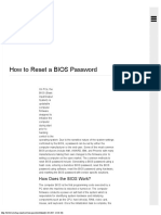 How to Reset a BIOS Password