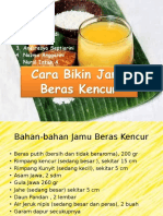 Cara Membuat Jamu Beras Kencur