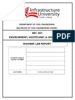 BEC 307 Environment, Geotechnic & Highway Lab Highway Lab Report