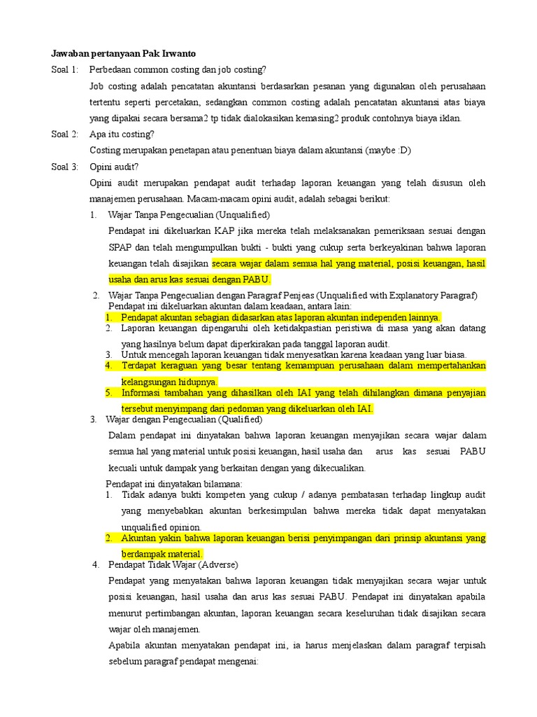 Pertanyaan dan Jawaban Sidang