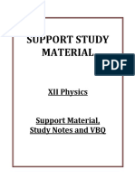 1261 XII Physics Support Material Study Notes and VBQ 2014 15