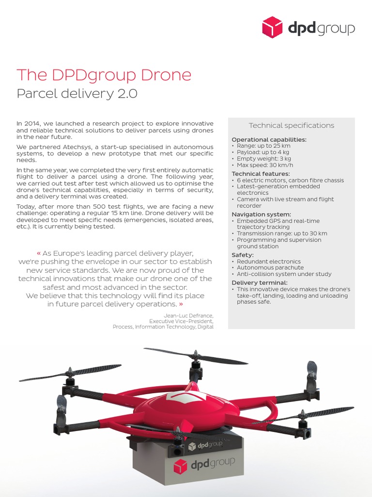 DPDgroup Drone Datasheet UK 052016 Unmanned Aerial Vehicle Science