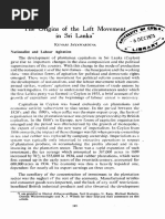 Origin of the left Movement in Sri Lanka - Kumari Jayawardana