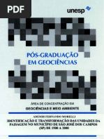 IDENTIFICAÇÃO E TRANSFORMAÇÃO DAS UNIDADES DA PAISAGEM NO MUNICÍPIO DE SÃO JOSÉ DOS CAMPOS (SP) DE 1500 A 2000