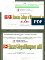 A Project Report On Distribution and Channel Management in Cachar Paper Mill