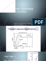 Transient Response Specs Defined